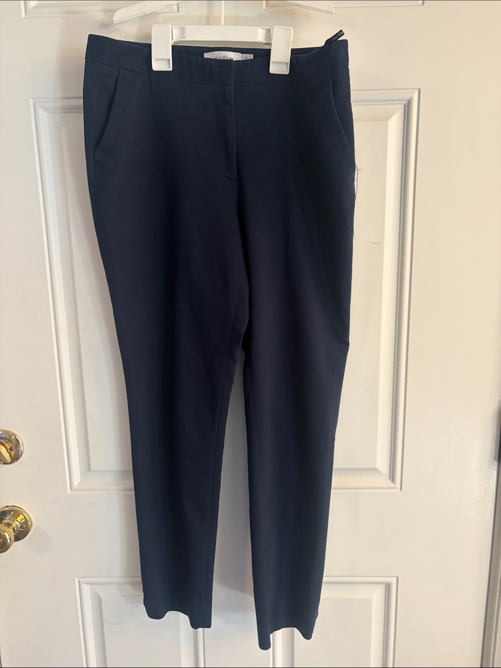 Calvin Klein Slim Pull-On Pants in Navy